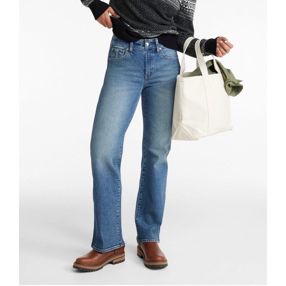 LL Bean High Rise Straight Leg Original Fit Jean